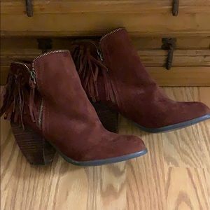Faux Suede Not-Rated booties size 9